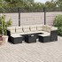 Set de sofás de jardín 10 pzas cojines ratán sintético