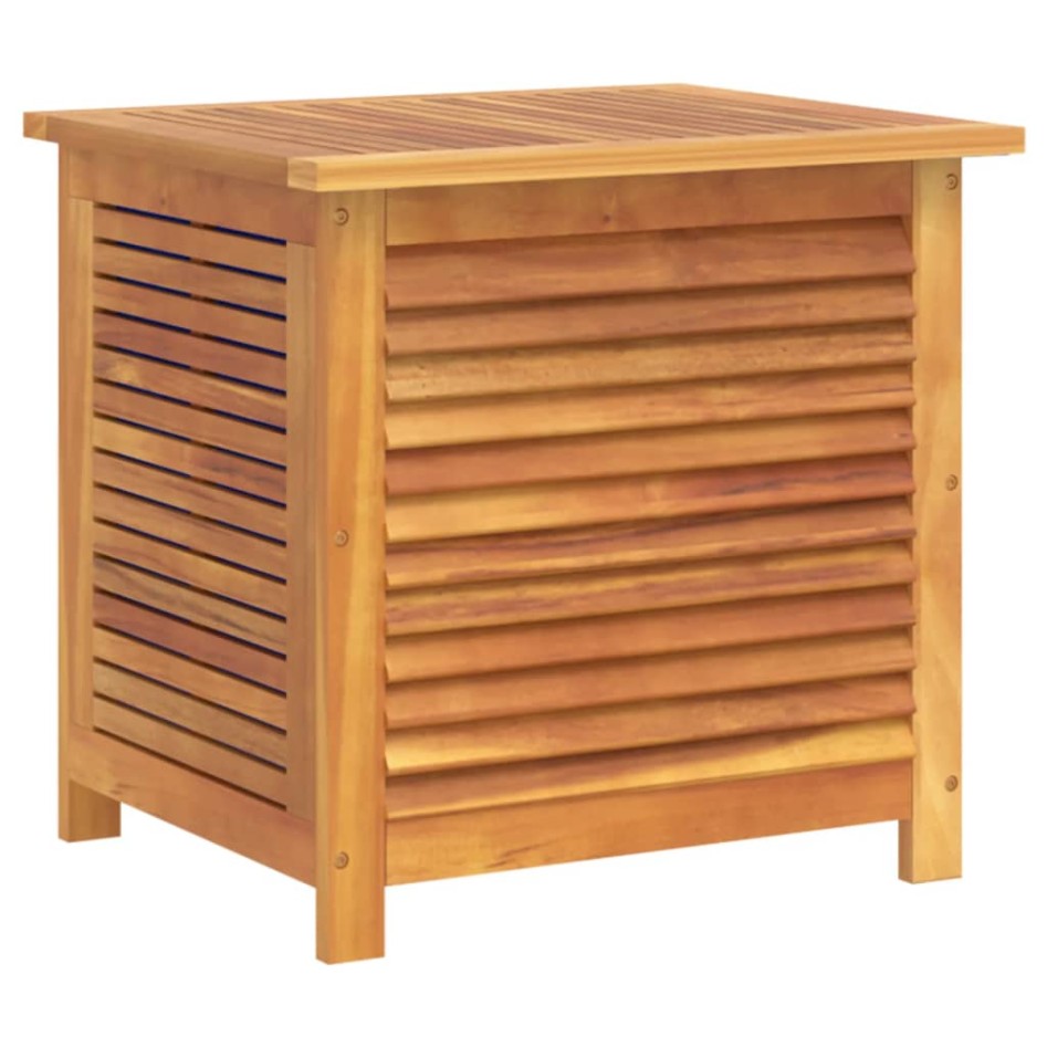 Caja de almacenaje de jardín madera maciza acacia 60x50x56