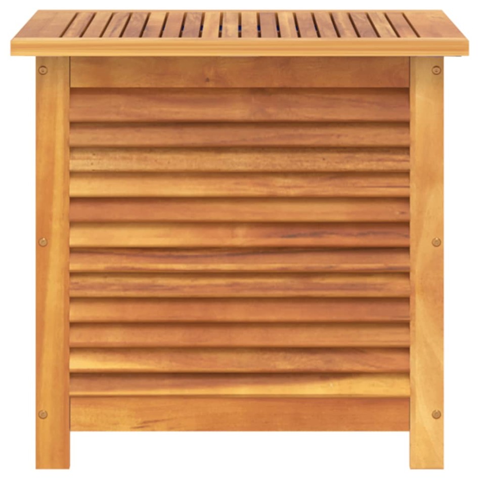 Caja de almacenaje de jardín madera maciza acacia 60x50x56