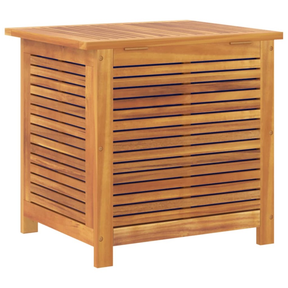 Caja de almacenaje de jardín madera maciza acacia 60x50x56