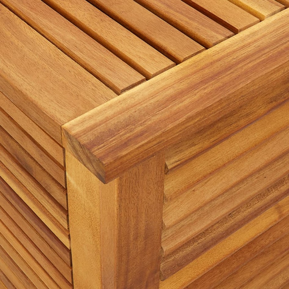 Caja de almacenaje de jardín madera maciza acacia 60x50x56