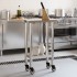 Mesa de trabajo de cocina con ruedas acero inox 55x30x85