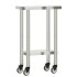 Mesa de trabajo de cocina con ruedas acero inox 55x30x85
