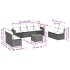 Set de muebles de jardín 9 pzas y cojines ratán sintético