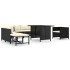 Set de muebles de jardín 8 pzas y cojines ratán sintético