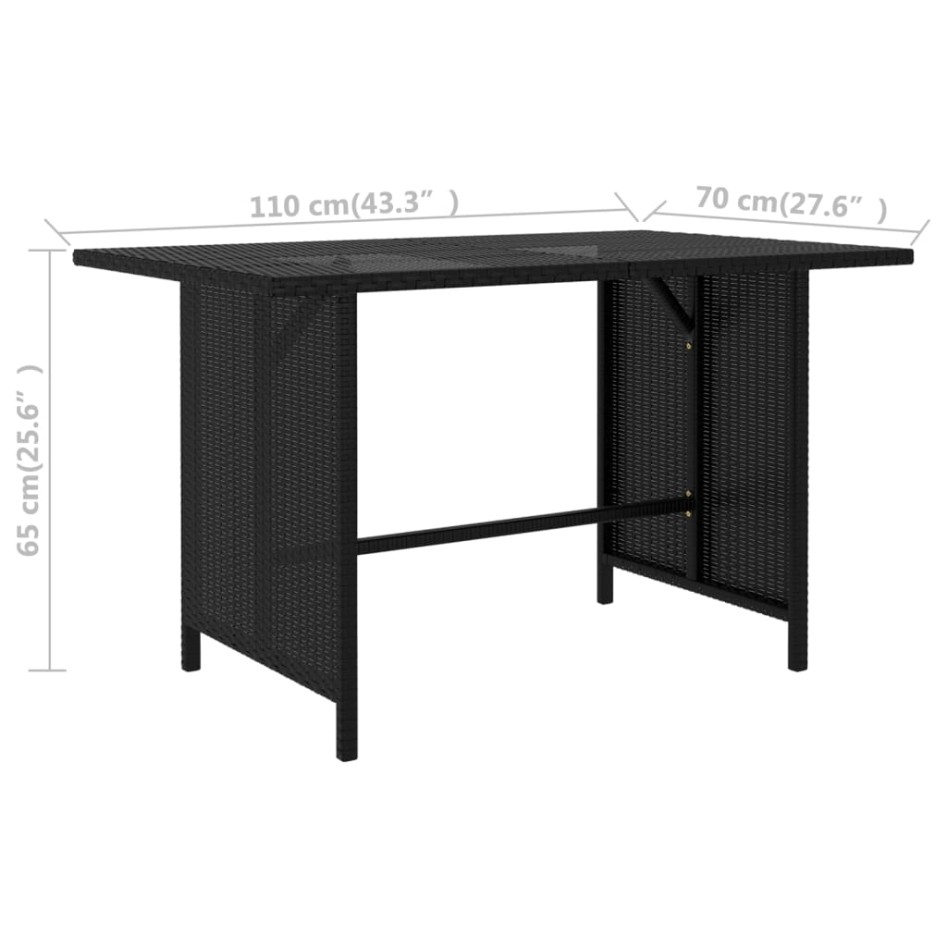 Set de muebles de jardín 8 pzas y cojines ratán sintético