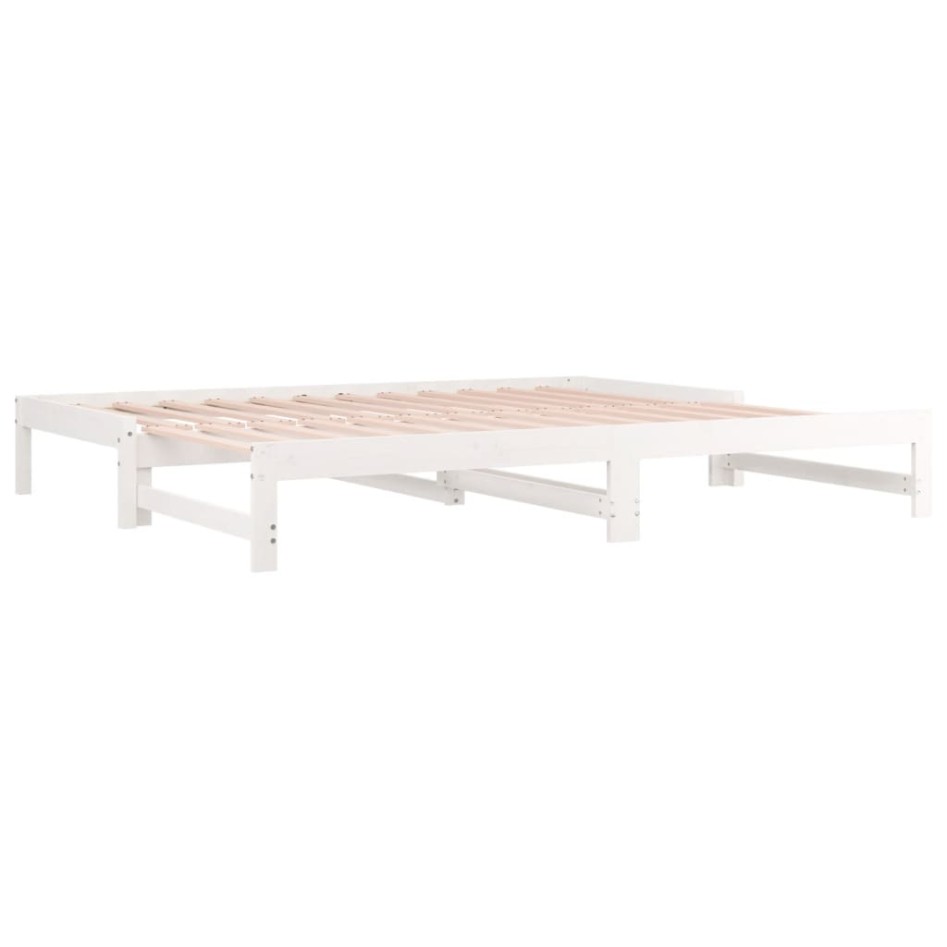 Sofá cama extraíble madera maciza de pino blanco 2x(90x190)