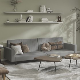 Sofá cama de 2 plazas terciopelo gris