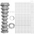 Valla de alambre y postes acero galvanizado plateado 25x0,8