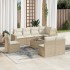 Set de sofás de jardín 9 pzas con cojines ratán sintético
