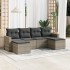 Set de sofás de jardín 6 pzas y cojines ratán sintético