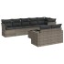 Set de muebles de jardín 9 pzas y cojines ratán sintético