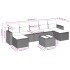 Set sofás de jardín 8 piezas y cojines ratán sintético
