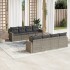 Set de muebles de jardín 9 pzas y cojines ratán sintético