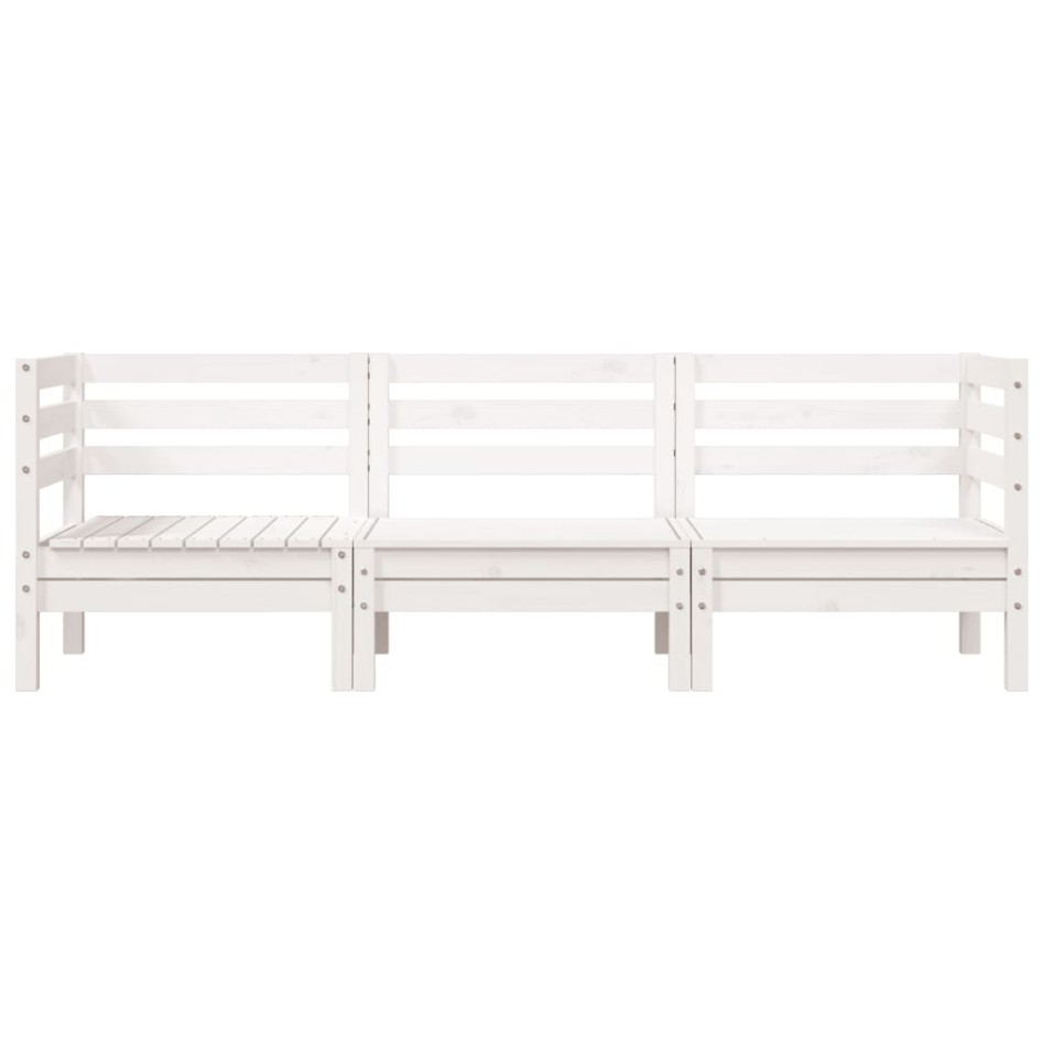 Sofá de jardín de 3 plazas madera maciza de pino