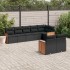 Set de sofás de jardín 8 piezas y cojines ratán sintético
