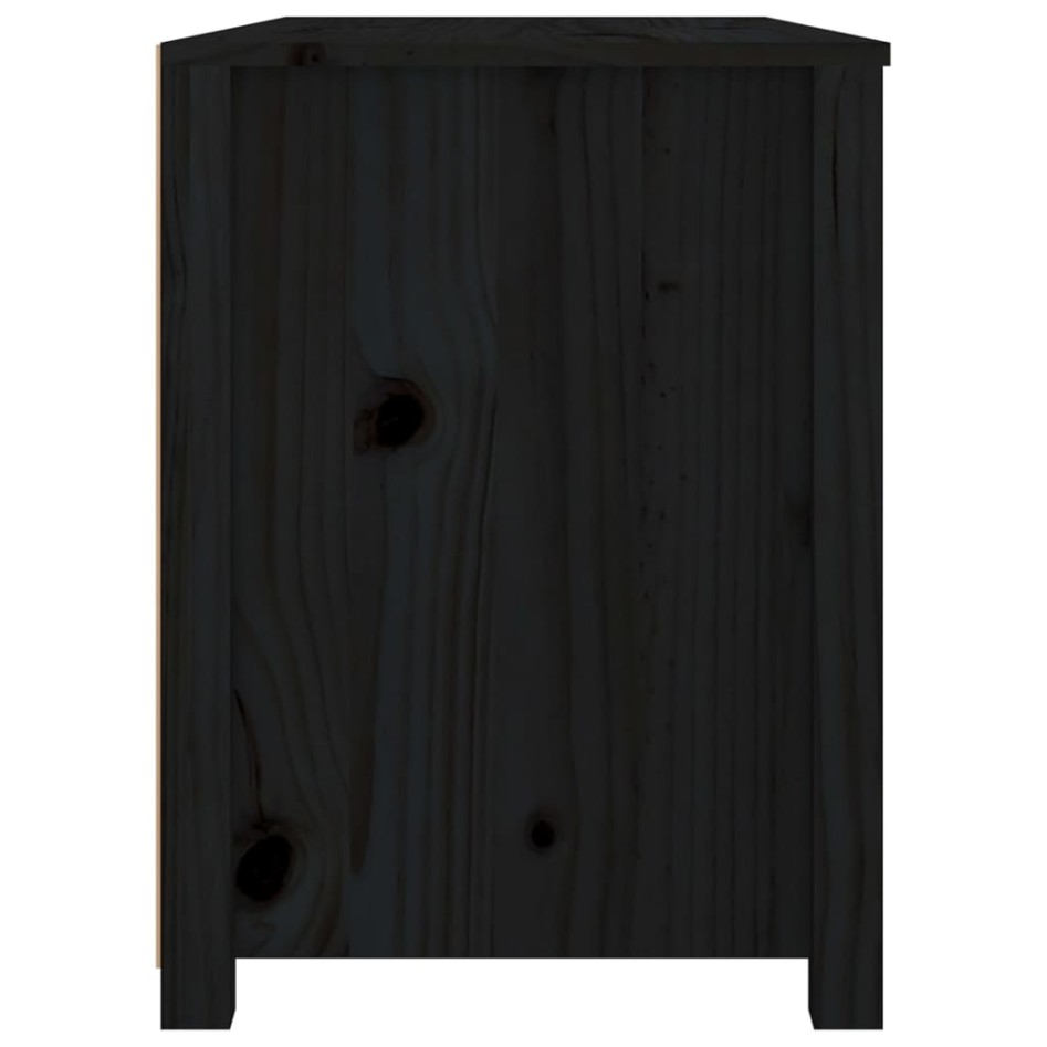 Armario auxiliar madera maciza de pino negro 100x40x54