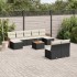 Set de sofás de jardín 10 pzas cojines ratán sintético