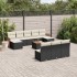 Set de sofás de jardín 11 pzas y cojines ratán sintético