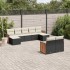 Set de sofás de jardín 8 piezas y cojines ratán sintético