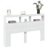 Cabecero de cama con LED blanco 160x17x102