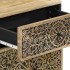Mesita de noche madera maciza de mango 50x33x60