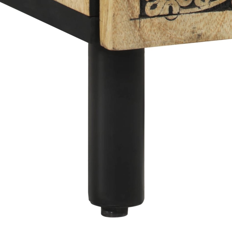 Mesita de noche madera maciza de mango 50x33x60