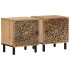 Mesitas de noche 2 uds madera maciza de mango 40x33x46