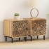 Mesitas de noche 2 uds madera maciza de mango 40x33x46