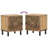 Mesitas de noche 2 uds madera maciza de mango 40x33x46