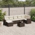 Set sofás de jardín 8 piezas y cojines ratán sintético
