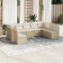 Set de sofás de jardín 9 pzas con cojines ratán sintético