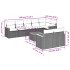 Set de muebles de jardín 9 pzas y cojines ratán sintético