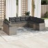 Set de muebles de jardín 9 pzas y cojines ratán sintético