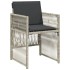 Set comedor de jardín 9 pzas cojines ratán sintético gris