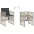 Set comedor de jardín 9 pzas cojines ratán sintético gris
