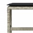 Set comedor de jardín 9 pzas cojines ratán sintético gris