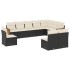 Set de sofás de jardín 10 pzas cojines ratán sintético