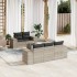 Set de sofás de jardín 6 pzas y cojines ratán sintético