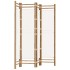 Biombo plegable de 4 paneles bambú y lona 160