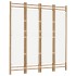 Biombo plegable de 4 paneles bambú y lona 160