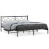 Estructura cama sin colchón con cabecero metal negro 180x200