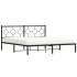 Estructura cama sin colchón con cabecero metal negro 180x200