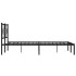Estructura cama sin colchón con cabecero metal negro 180x200