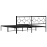 Estructura cama sin colchón con cabecero metal negro 180x200
