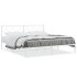Estructura cama sin colchón con cabecero metal blanco