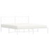 Estructura cama sin colchón con cabecero metal blanco