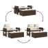 Sillón reclinable de jardín con cojines ratán sintético