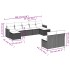 Set de muebles de jardín 9 pzas y cojines ratán sintético