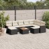Set de sofás de jardín 10 pzas cojines ratán sintético